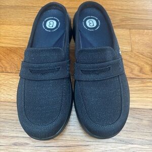 Bzees Navy Sparkle Georgia Mules, Size 6.5
